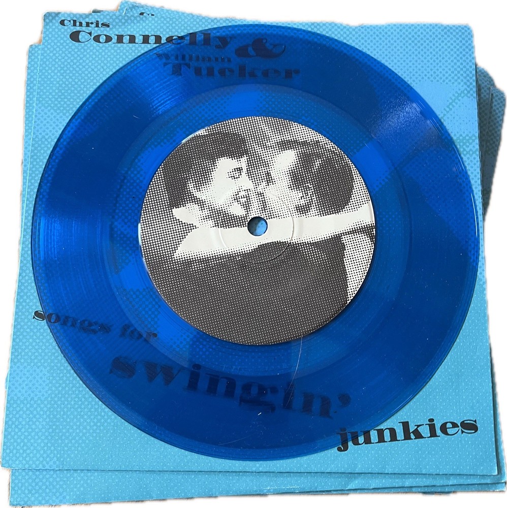 Vintage Wax Trax 1990s Blue Vinyl 45 Songs For Swinging Junkies Lot Of 15 Discs