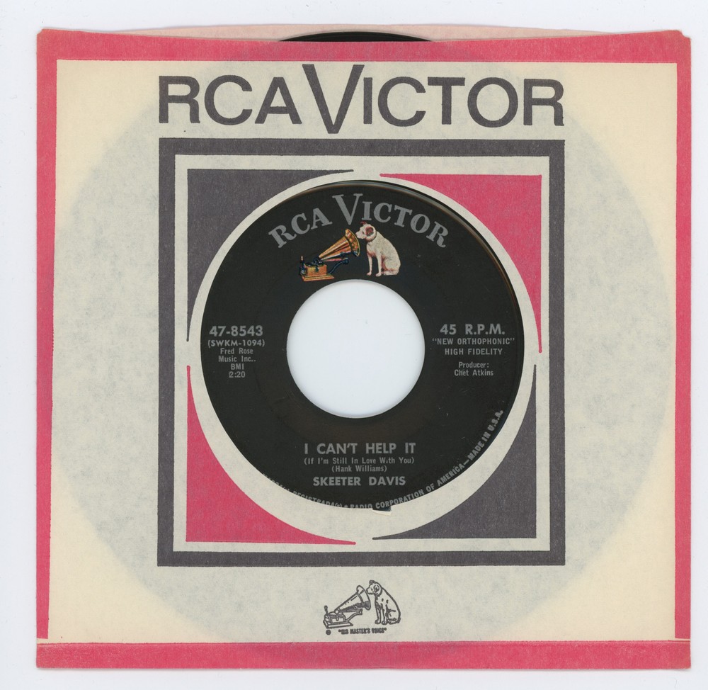 Skeeter Davis 1965 RCA 45rpm “You Taught Me Everything…” b/w “I Can’t Help It”
