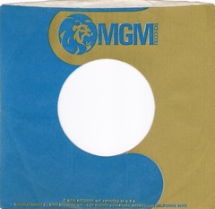 Mixed Lot of 3 MGM BLUE/TAN ROUND LION 7″ 45 RPM Original Record Company Sleeves