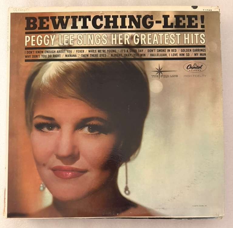 PEGGY LEE – BEWITCHING LEE! – MONOPHONIC VINYL LP T1743 CAPITOL – VG+ – A23