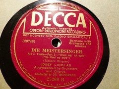 1928 JOSEF LINDLAR Baritone MEISTERSINGER FINALE Verachtet mir die Meister nicht
