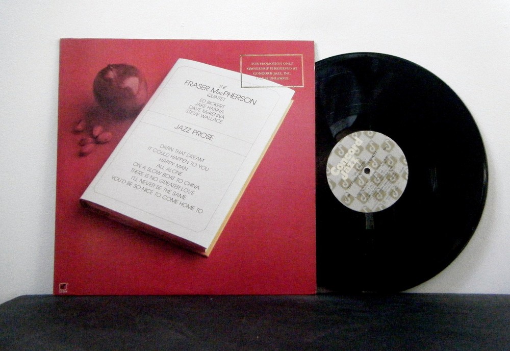 FRASER MacPHERSON LP Jazz Prose 1985 Concord Jazz vinyl