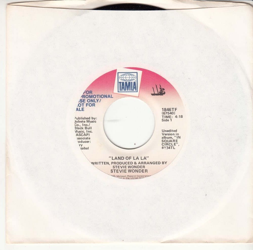 STEVIE WONDER – LAND OF LA LA – PROMO TAMLA RECORDS 45 – GREAT SHAPE