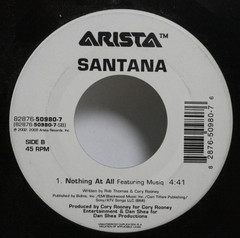 Santana 45 7″ The Game of Love / Nothing At All – 90’s 2000’s Rock Pop Rare