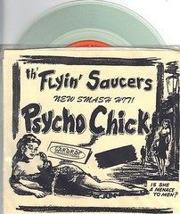 Flyin Saucers / Gut Piston -Split – 7 Inch CLEAR Vinyl Record NEW