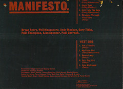 ROXY MUSIC manifesto LP VINYL RECORD POLYDOR uk 1979 + inner