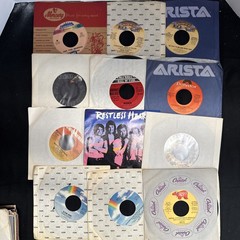 Vinyl 45 RPM Records 70s 80s lot of 42 Total – with Dust Covers PHOTOS