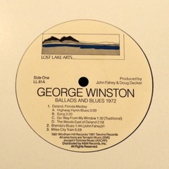 George Winston – Ballads And Blues LP 1972 Lost Lake Arts/Windham Hill EX/EX