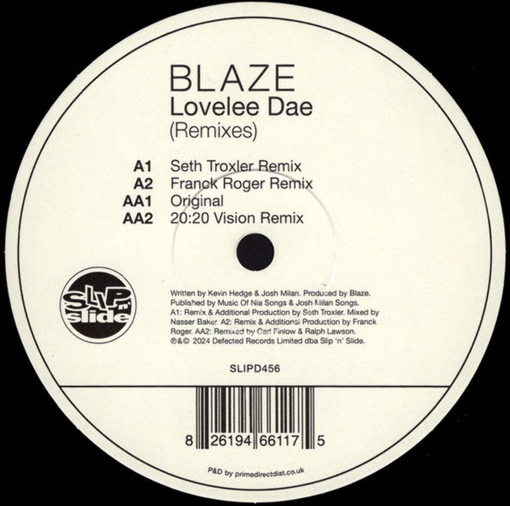 Blaze – Lovelee Dae (Remixes) (12″)