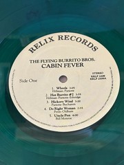 Flying Burrito Bros – Cabin Fever LP (Green Vinyl) NM Sleeve/Vinyl – Relix 1985