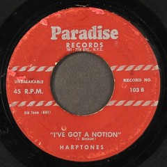HARPTONES: i’ve got a notion / it all depends on you PARADISE 7″ Single 45 RPM