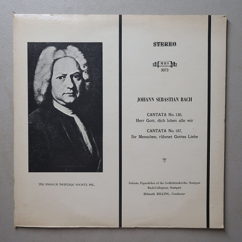 JOHANN SEBASTIAN BACH CANTATA NO. 130/167 VINYL LP MHS VG 81