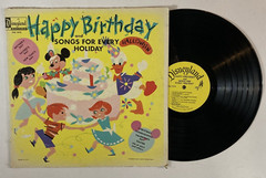 Happy Birthday & Songs For Every Holiday Disneyland DQ 1214 LP Record Halloween
