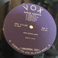[JAZZ/CLASSICAL]~EXC LP~CARLOS MONTOYA~Plays Malaguena~{OG 1972~VOX~Issue]