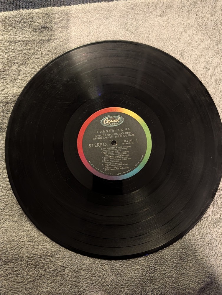 1965 Beatles Rubber Soul LP Scranton Error Press NO GROUP NAME Disc Only ST-2442