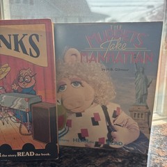 Vintage Story of Bambi Chipmunks Muppets Manhattan Record & Book Set Lot of 3