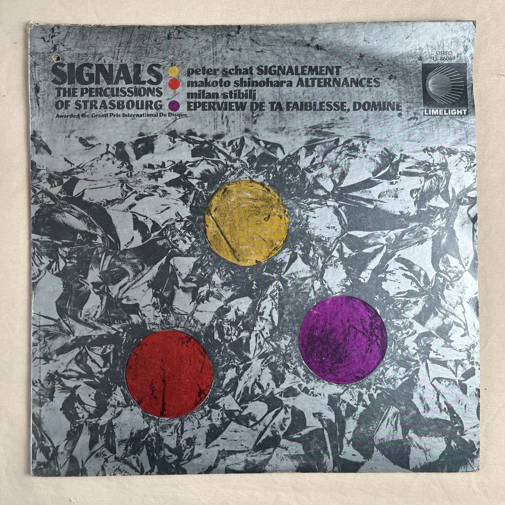 THE PERCUSSIONS OF STRASBOURG Signals 1969 Vinyl LP Limelight LS 86064 – VG+
