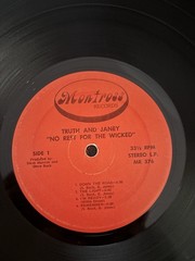 FIRST PRESS Truth and Janey No Rest for the Wicked LP Stereo MR 376