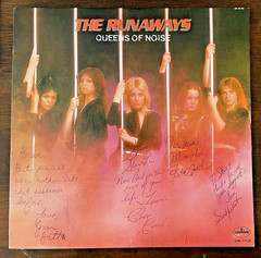 Personalized, Autographed Runaway’s Queens Of Noise vinyl/album from 1977 in LA