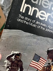 OUTER SPACE INNER SPACE THE STORY OF JIM IRWIN APOLLO 15 LP + POSTER NASA SIGNED
