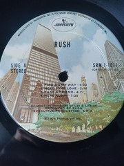 Rush Vinyl 1974 Phonogram Polygram Mercury GK Gilbert Kong Pressing SRM11011