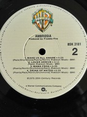 **Debut Still In Shrink** AMBROSIA “Self Titled” Warner Bros (BSK-3181) VG+