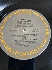 The Cuckoo And The Nightingale Four Favorite Handel Organ Concertos MS6439 LP