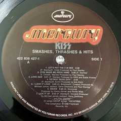 KISS Smashes Thrashes & Hits LP 1988 Mercury 422 836 427-1 EX/EX