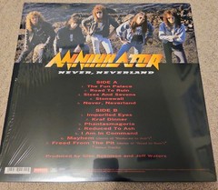 Annihilator Never, Neverland Vinyl LP Metal Roadrunner Records Bonus Tracks