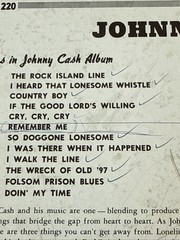 Johnny Cash With His Hot & Blue Guitar! 1957 Mono Vinyl Sun Records LP 1220
