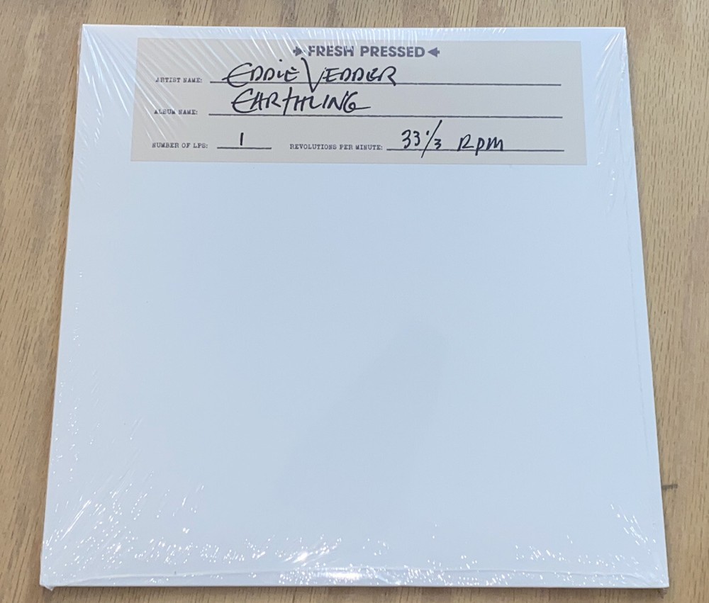 Eddie Vedder Earthling Vinyl Fresh Pressed Limited Edtn Record 10 Club Pearl Jam