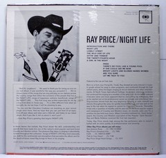 Ray Price Night Life LP 1963 [Columbia CL 1971] Mono Open Shrink NM/NM