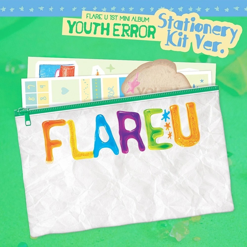 FLARE U YOUTH ERROR 1st Mini Album STATIONERY KIT Ver/CD+Photo Book+Tape+5 Card