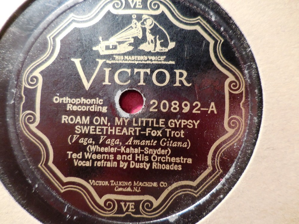 1928 TED WEEMS ORC Roam on my little Gypsy Sweetheart/ Goodrich Silvertown 20892