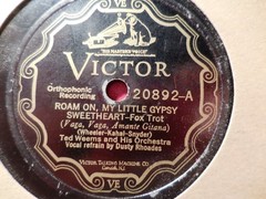 1928 TED WEEMS ORC Roam on my little Gypsy Sweetheart/ Goodrich Silvertown 20892