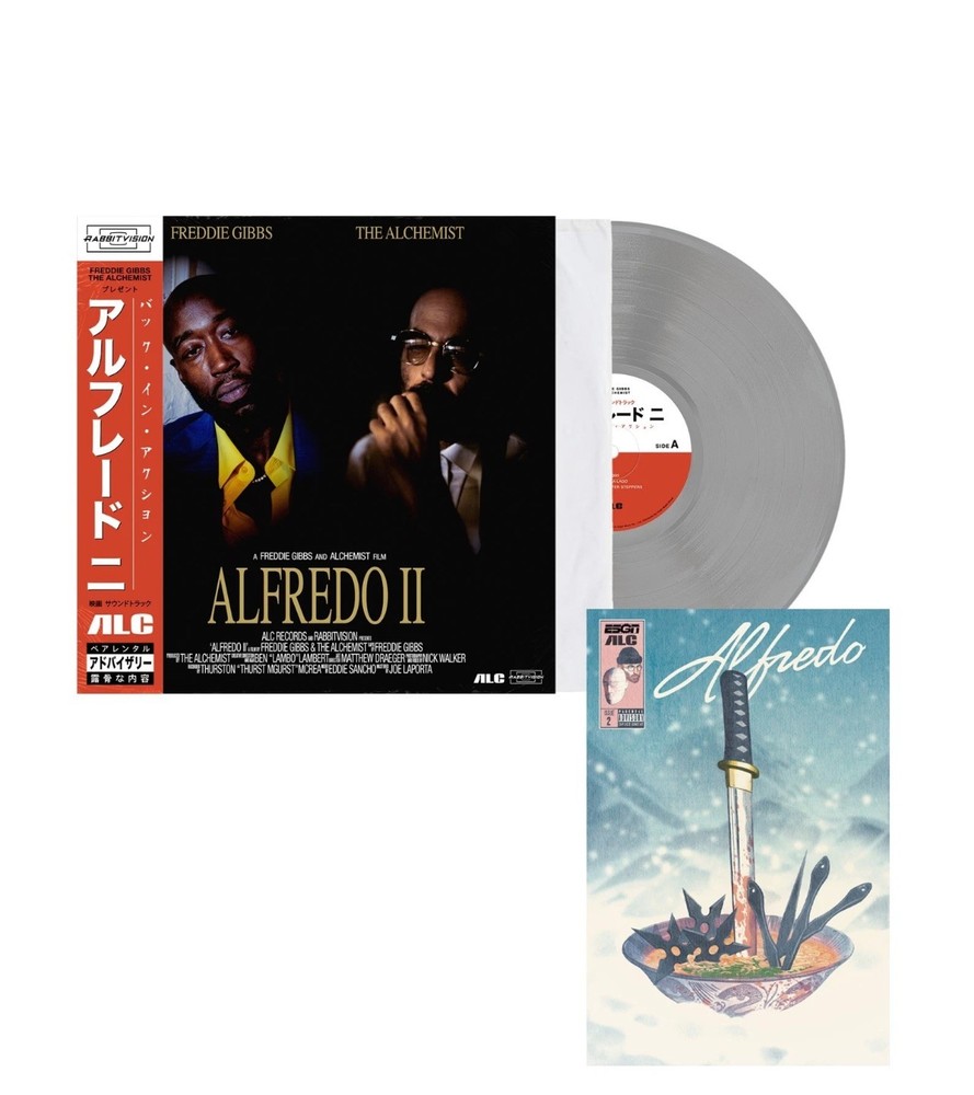 Alfredo II Freddie Gibbs Alchemist Laser Disc OBI Cover Silver 2 LP Comic Book
