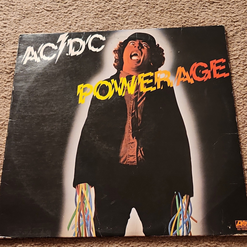 AC/DC Powerage 1978 Atlantic SD 19180 Black Vinyl LP 12″ Stereo