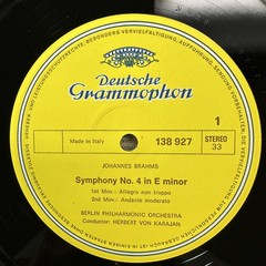 Symphony No. 4 LP Vinyl Record Brahms DG DGG 138 927 SLPM Karajan