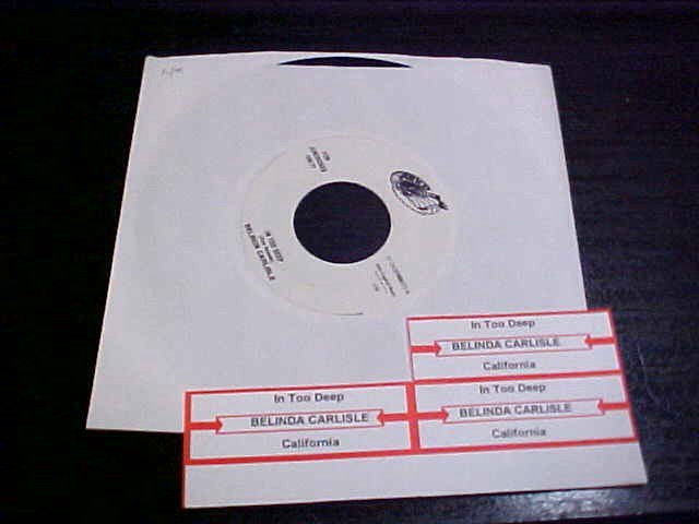 BELINDA CARLISLE 45 1990’s POP In Too Deep UNPLAYED OLD STORE STOCK NOS