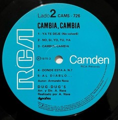 DUG DUG’S Cambia Cambia LP Vinyl Album 1975 MEXICO RCA Camden FIRST EDITION