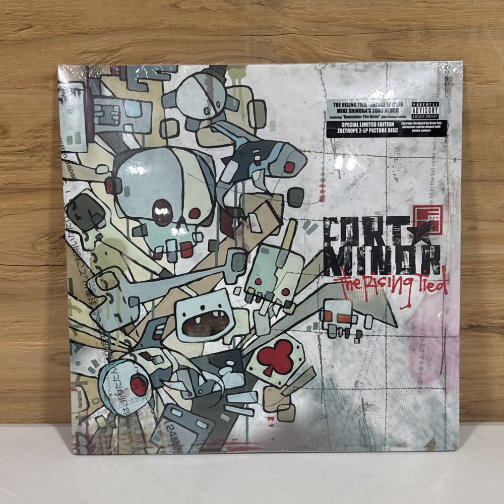 sealed copy of Fort Minor’s debut album, The Rising Tied, released in 2005 V,E6