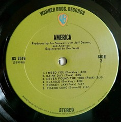 America America Vinyl Lp Warner Bros #BS-2576 1971 1st Press CSM Original Cover