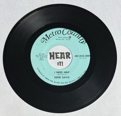 Groovy Country Mover 45 GENE DAVIS I Gotta Finish That Dream METRO Starday hear