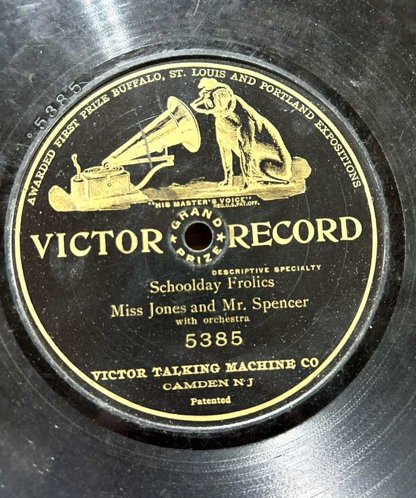 Ragtime Vaudeville Spoken Comedy Ada Jones Len Spencer Schoolday Frolics c1908