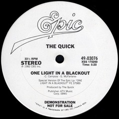 THE QUICK One Light In A Blackout 12” WLP 1982 EPIC Boogie / NM / HEAR