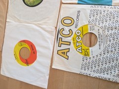 Vintage Lot 45 RPM Records & Sleeves Beatles Elvis Bee Gees Manfred Mann