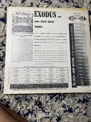 101 Strings Exodus and Other Great Movie Themes Vinyl Lp SF-13500 Somerset 1961