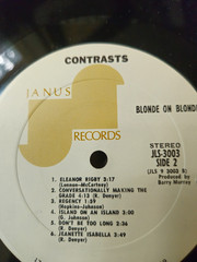 ORIGINAL COVER CONTRASTS BLONDE 1969 PSYCH MASTERPIECE VINYL LP CHEESECAKE NM/EX