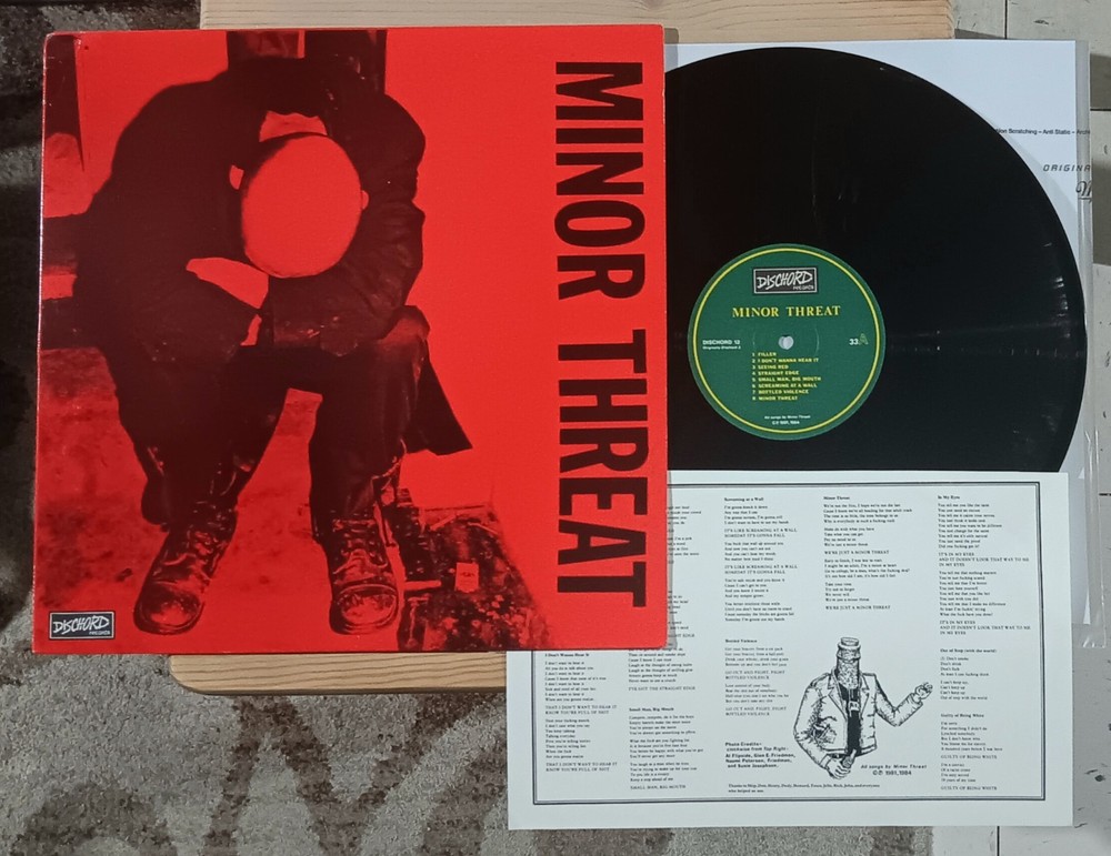 MINOR THREAT LP Record 1984 First Press US Original Red Cover EX Vinyl Dischord