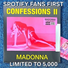 MADONNA SEALED (READ) CONFESSIONS II SPOTIF 12” CLEAR VINYL + PROMO COASTER